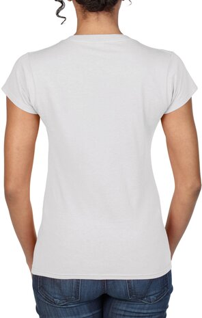 Dames T-shirt V-hals Wit 